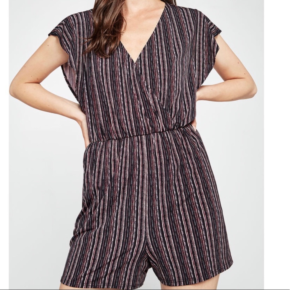 BCBGENERATION Striped Romper